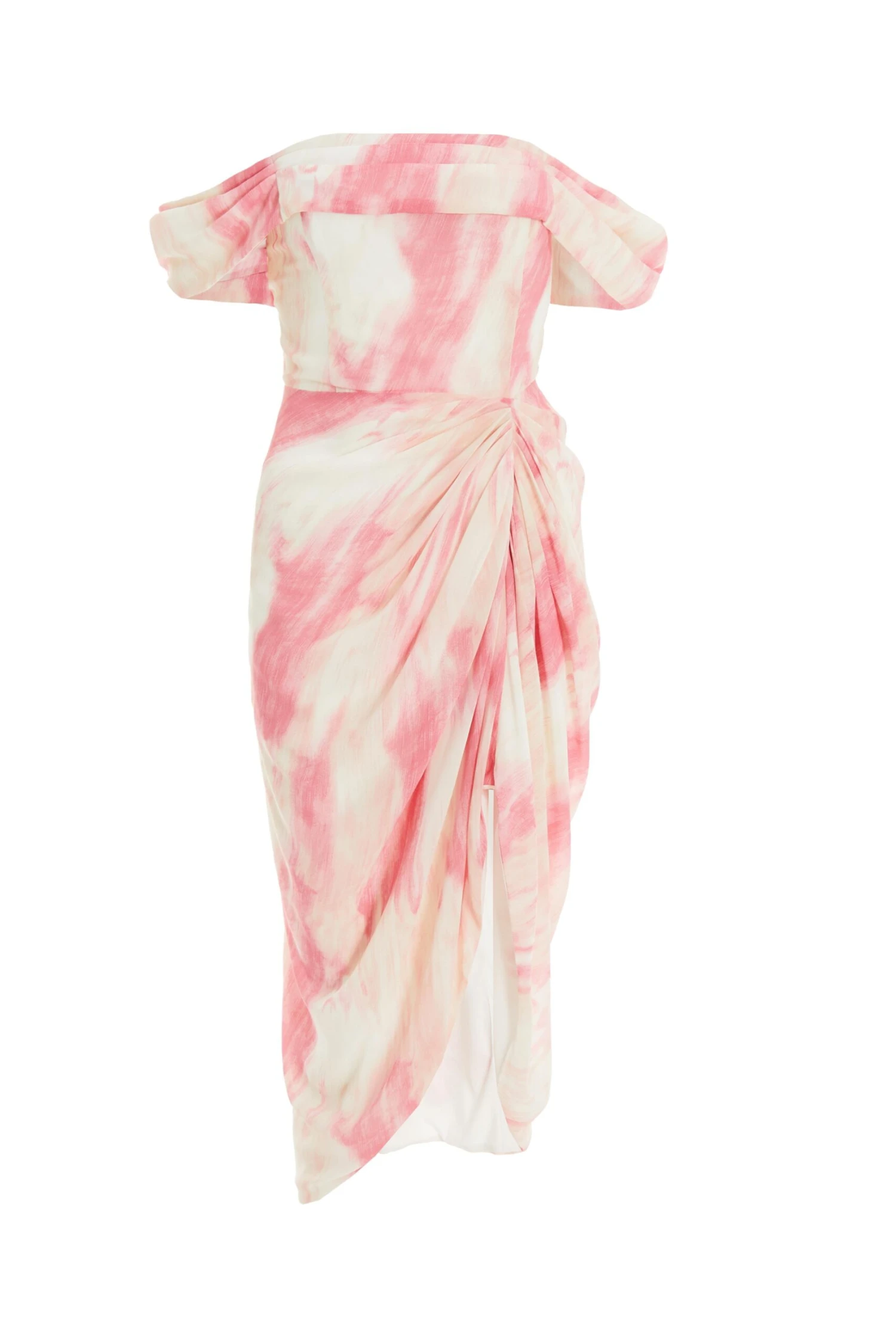 Pink Brush Stroke Midi Dress 3 Pink Brush Stroke Midi Dress