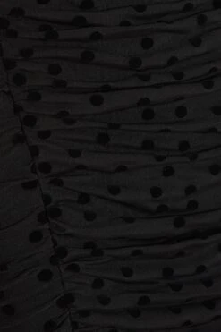 Black Polka Dot Bodycon Mini Dress -Outlet Clothyne Store 00100036559 ZS