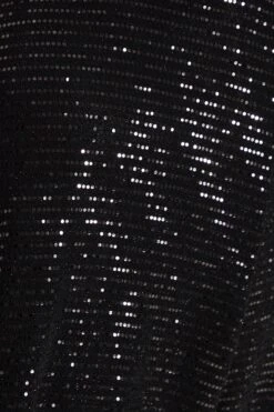 Black Sequin Wrap Playsuit -Outlet Clothyne Store 00100036614 ZS