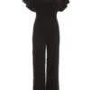 Black Angel Sleeve Palazzo Jumpsuit