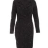 Black Glitter Tuxedo Mini Dress 2 Black Glitter Tuxedo Mini Dress -Outlet Clothyne Store 00100036703 ZM