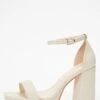 Nude Faux Leather Platform Heeled Sandals -Outlet Clothyne Store 00100036748 ZM