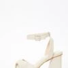 Nude Twist Front Block Heeled Sandals