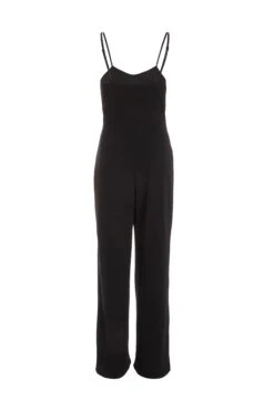 Black Diamante Buckle Palazzo Jumpsuit -Outlet Clothyne Store 00100036814 ZB