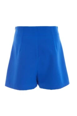 Royal Blue Button Tailored Shorts -Outlet Clothyne Store 00100036858 ZB