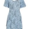 Blue Animal Print Skater Dress -Outlet Clothyne Store 00100036863 ZM