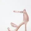 Pink Satin Strappy Buckle Heeled Sandals -Outlet Clothyne Store 00100036970 ZM