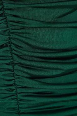 Green Bandeau Ruched Mini Dress -Outlet Clothyne Store 00100036983 ZS