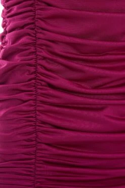 Berry Bandeau Ruched Mini Dress -Outlet Clothyne Store 00100036984 ZS