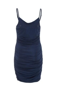 Navy Ruched Bodycon Mini Dress -Outlet Clothyne Store 00100036986 ZB