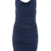 Navy Ruched Bodycon Mini Dress -Outlet Clothyne Store 00100036986 ZM