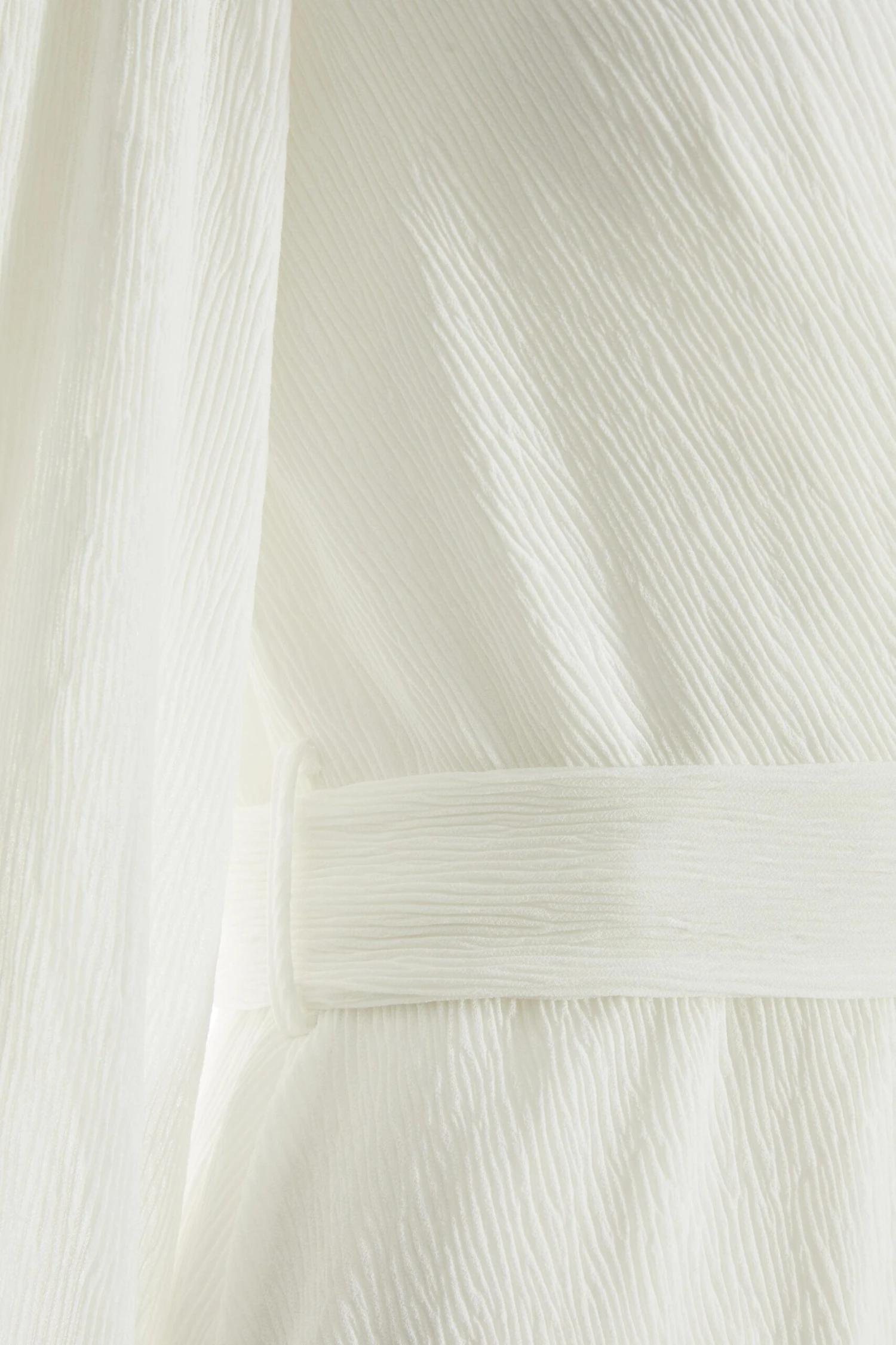 White Chiffon Crinkle Wrap Midi Dress 8 White Chiffon Crinkle Wrap Midi Dress - Image 6