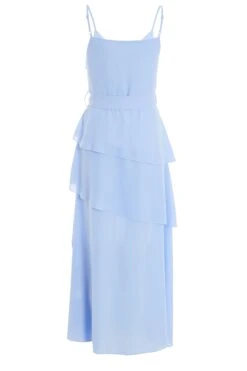 Blue Chiffon Frill Midiaxi Dress -Outlet Clothyne Store 00100037042 ZB