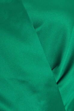 Green Satin Button Mini Shirt Dress -Outlet Clothyne Store 00100037100 ZS