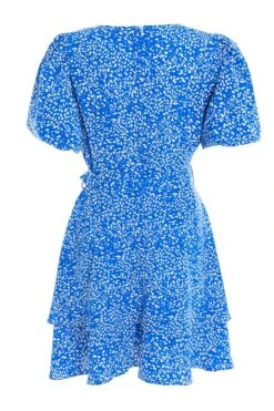Blue Smudge Animal Print Mini Dress -Outlet Clothyne Store 00100037104 ZB