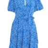 Blue Smudge Animal Print Mini Dress -Outlet Clothyne Store 00100037104 ZM