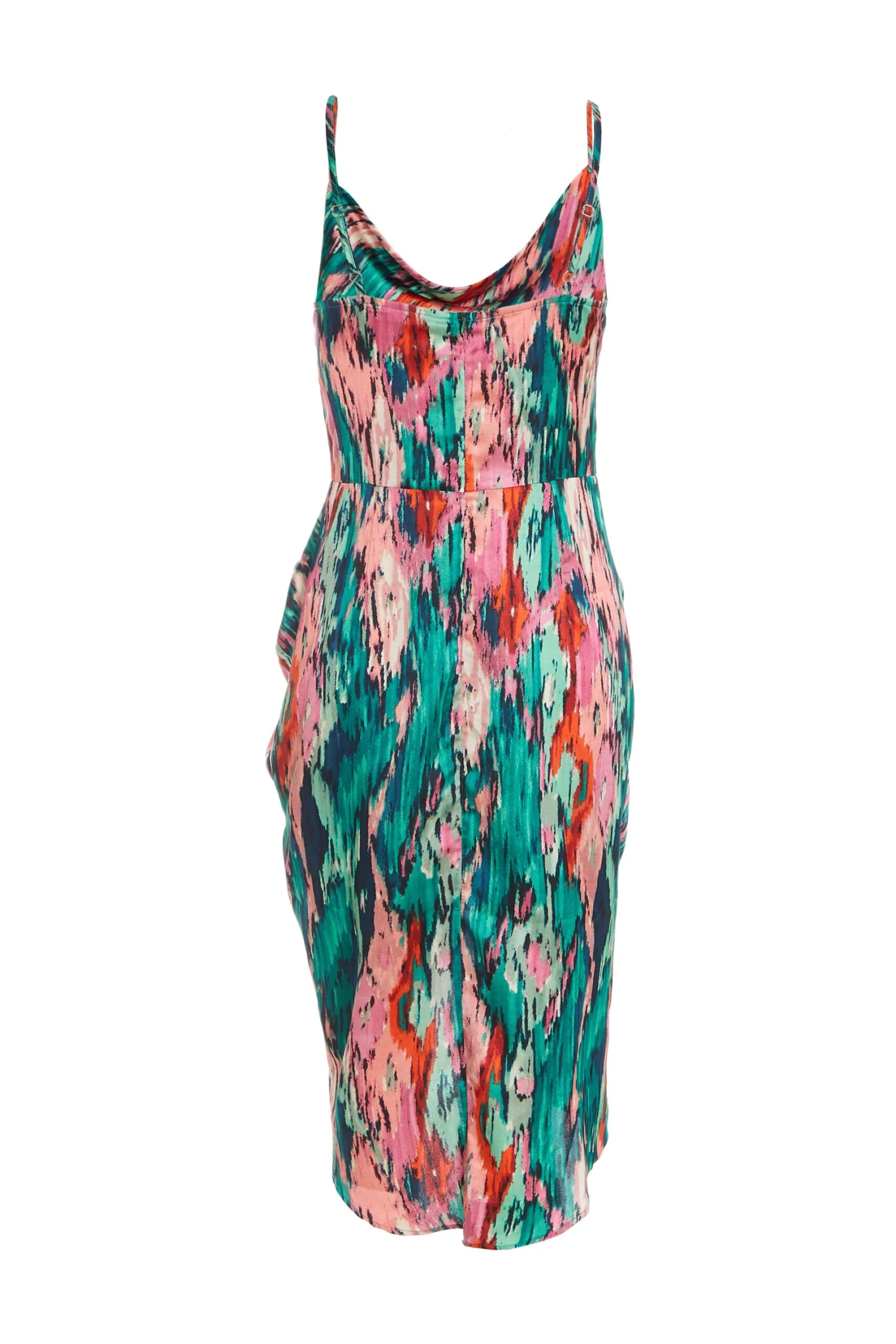 Petite Multicoloured Brush Stroke Midi Dress 7 Petite Multicoloured Brush Stroke Midi Dress - Image 5