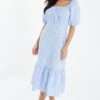 Light Blue Jacquard Midi Dress 2 Light Blue Jacquard Midi Dress -Outlet Clothyne Store 00100037171 XM