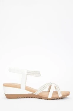 White Cross Front Comfort Wedges 13 White Cross Front Comfort Wedges -Outlet Clothyne Store 00100037232 ZS