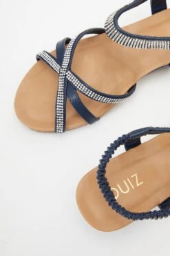 Navy Cross Front Comfort Wedges -Outlet Clothyne Store 00100037236 ZB