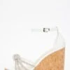 White Diamante Heeled Wedges -Outlet Clothyne Store 00100037247 ZM