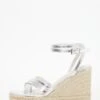 Silver Cross Strap Wedges -Outlet Clothyne Store 00100037269 ZM
