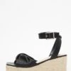 Black Twist Front Wedges -Outlet Clothyne Store 00100037274 ZM