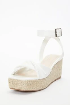 White Twist Front Wedges -Outlet Clothyne Store 00100037275 XB