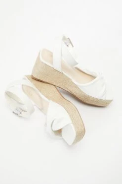 White Twist Front Wedges -Outlet Clothyne Store 00100037275 XS