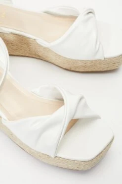 White Twist Front Wedges -Outlet Clothyne Store 00100037275 ZB