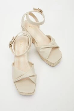 Nude Twist Front Wedges 11 Nude Twist Front Wedges -Outlet Clothyne Store 00100037276 XS