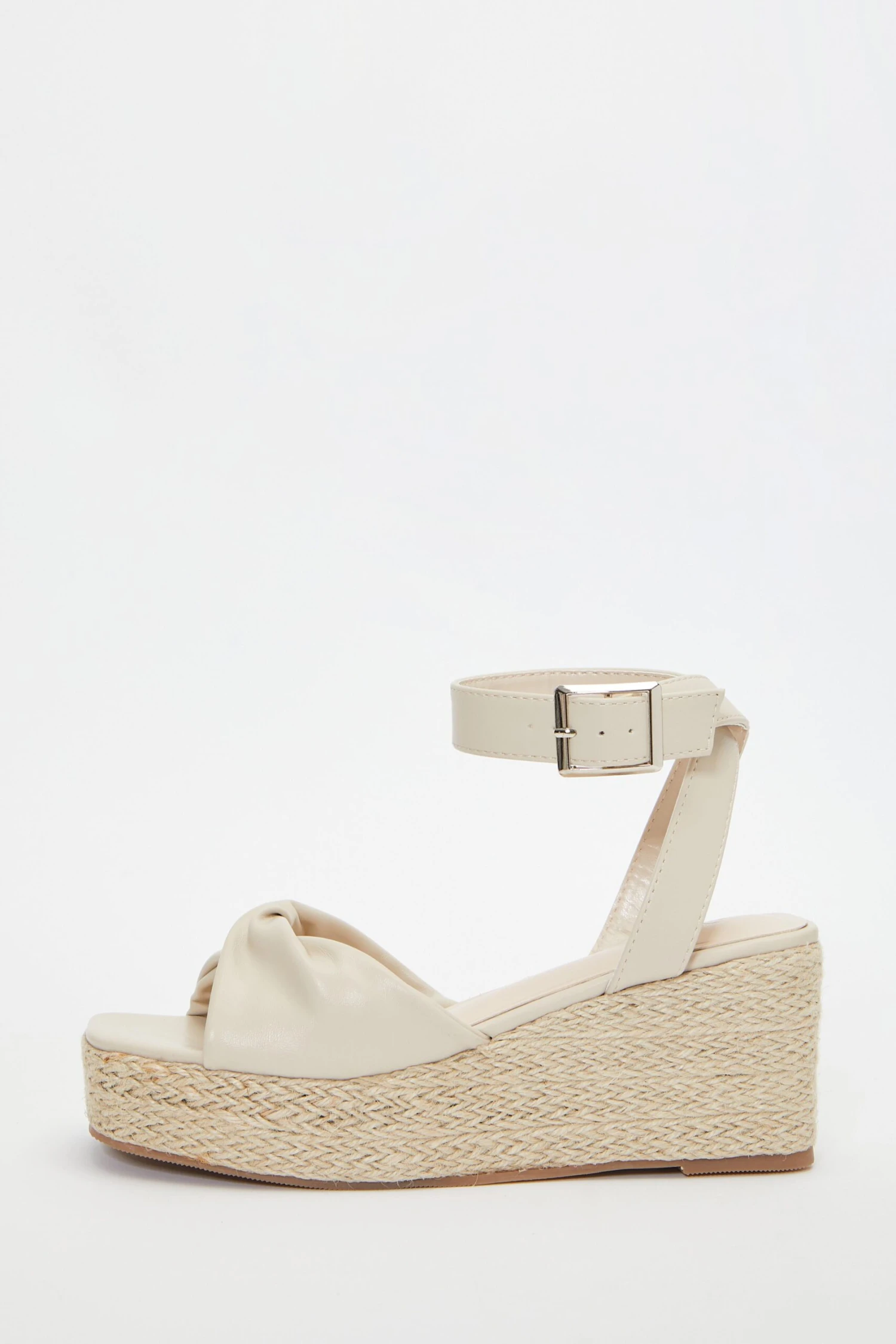 Nude Twist Front Wedges 3 Nude Twist Front Wedges