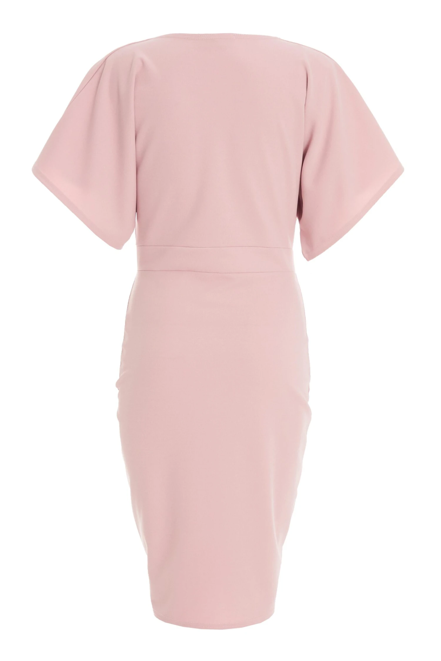 Light Pink Buckle Wrap Midi Dress 7 Light Pink Buckle Wrap Midi Dress - Image 5