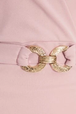Light Pink Buckle Wrap Midi Dress 13 Light Pink Buckle Wrap Midi Dress -Outlet Clothyne Store 00100037309 ZS