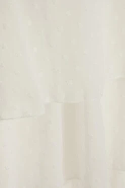 White Chiffon Dobby Tiered Maxi Dress -Outlet Clothyne Store 00100037314 ZS