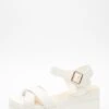 White Faux Leather Cross Strap Wedges 2 White Faux Leather Cross Strap Wedges -Outlet Clothyne Store 00100037333 ZM