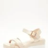Nude Faux Leather Cross Strap Wedges 2 Nude Faux Leather Cross Strap Wedges -Outlet Clothyne Store 00100037334 ZM