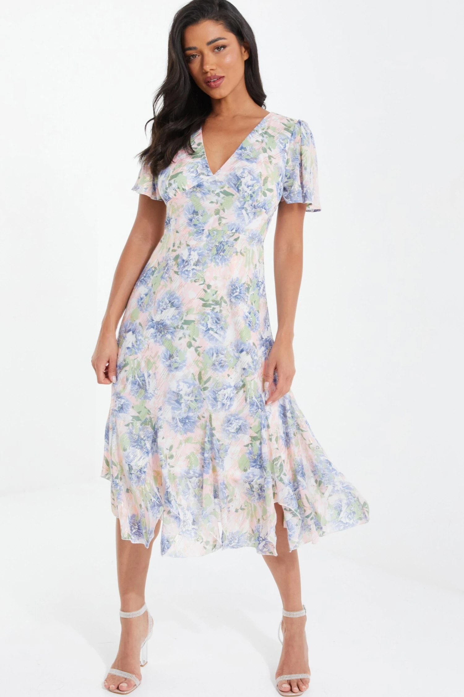 Pink Floral Midi Dress 4 Pink Floral Midi Dress - Image 2