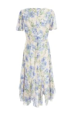 Pink Floral Midi Dress 12 Pink Floral Midi Dress -Outlet Clothyne Store 00100037373 ZB