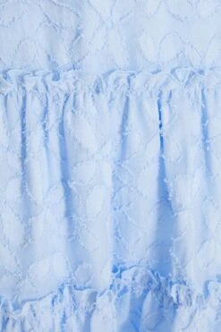 Blue Chiffon Floral Smock Mini Dress -Outlet Clothyne Store 00100037384 ZS