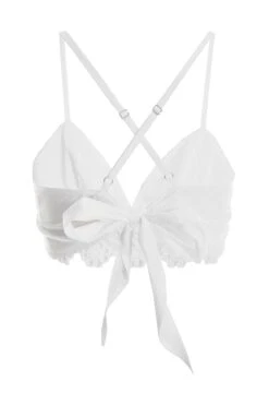 White Crochet Crop Top -Outlet Clothyne Store 00100037408 ZB