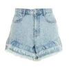 Light Blue Denim Frill Shorts 1 Light Blue Denim Frill Shorts -Outlet Clothyne Store 00100037430 ZM