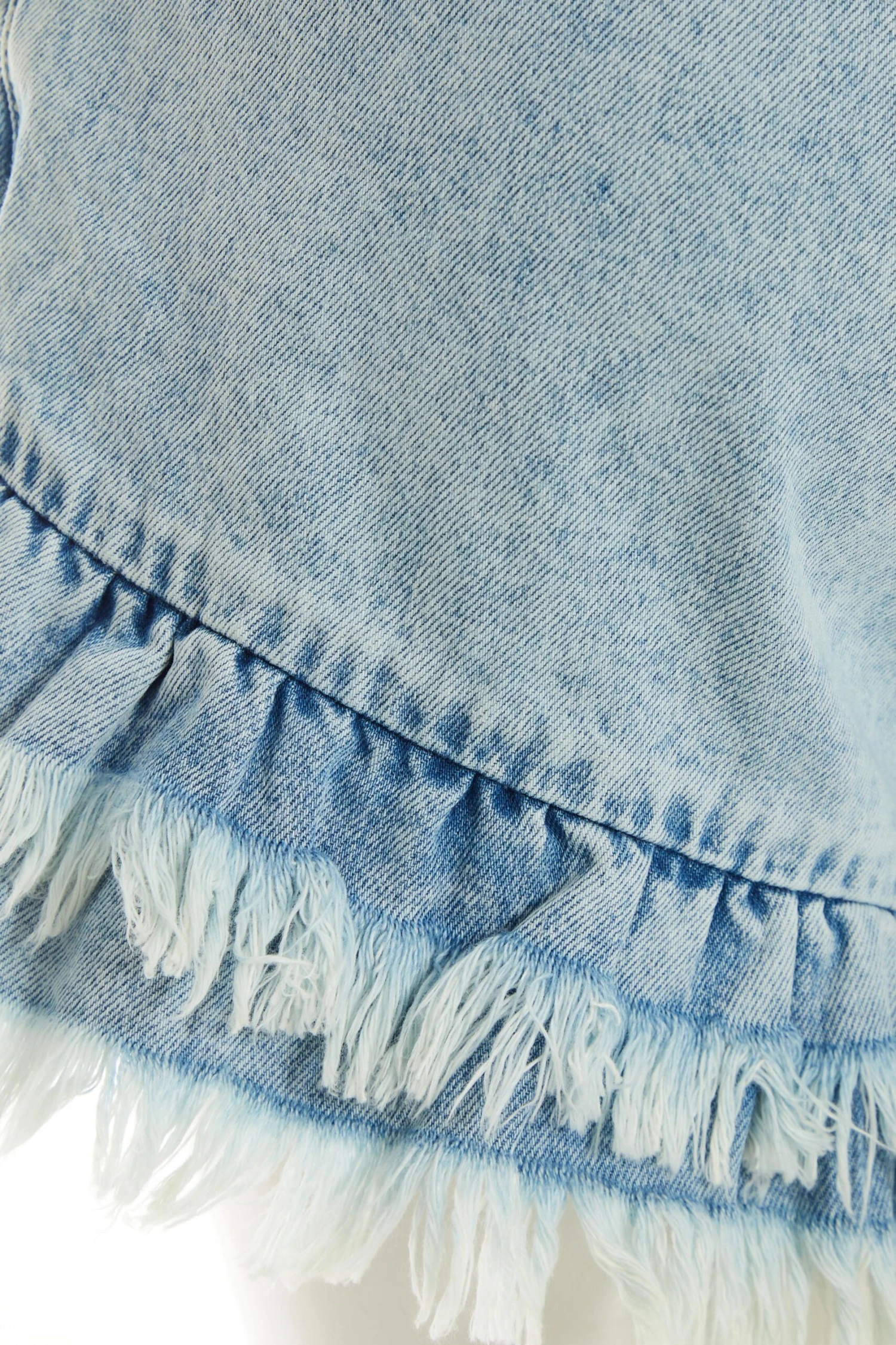 Light Blue Denim Frill Shorts 8 Light Blue Denim Frill Shorts - Image 6