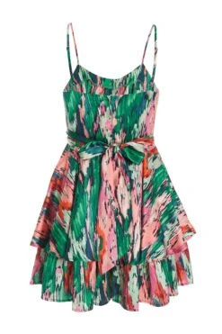 Green Satin Marble Print Playsuit 12 Green Satin Marble Print Playsuit -Outlet Clothyne Store 00100037434 ZB