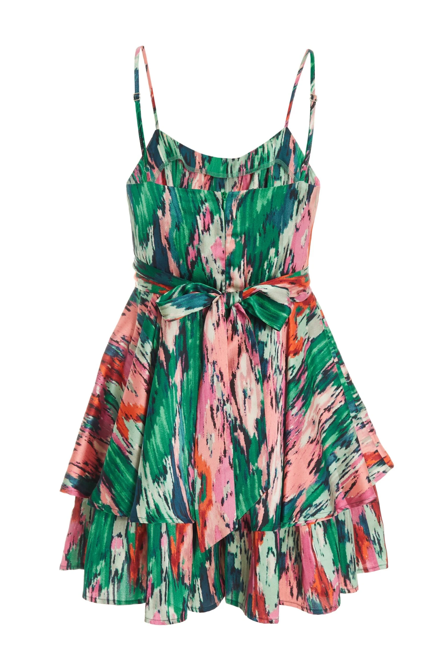 Green Satin Marble Print Playsuit 7 Green Satin Marble Print Playsuit - Image 5