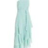 Mint Textured Chiffon One Shoulder Midaxi Dress -Outlet Clothyne Store 00100037454 ZM