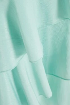 Mint Textured Chiffon One Shoulder Midaxi Dress -Outlet Clothyne Store 00100037454 ZS