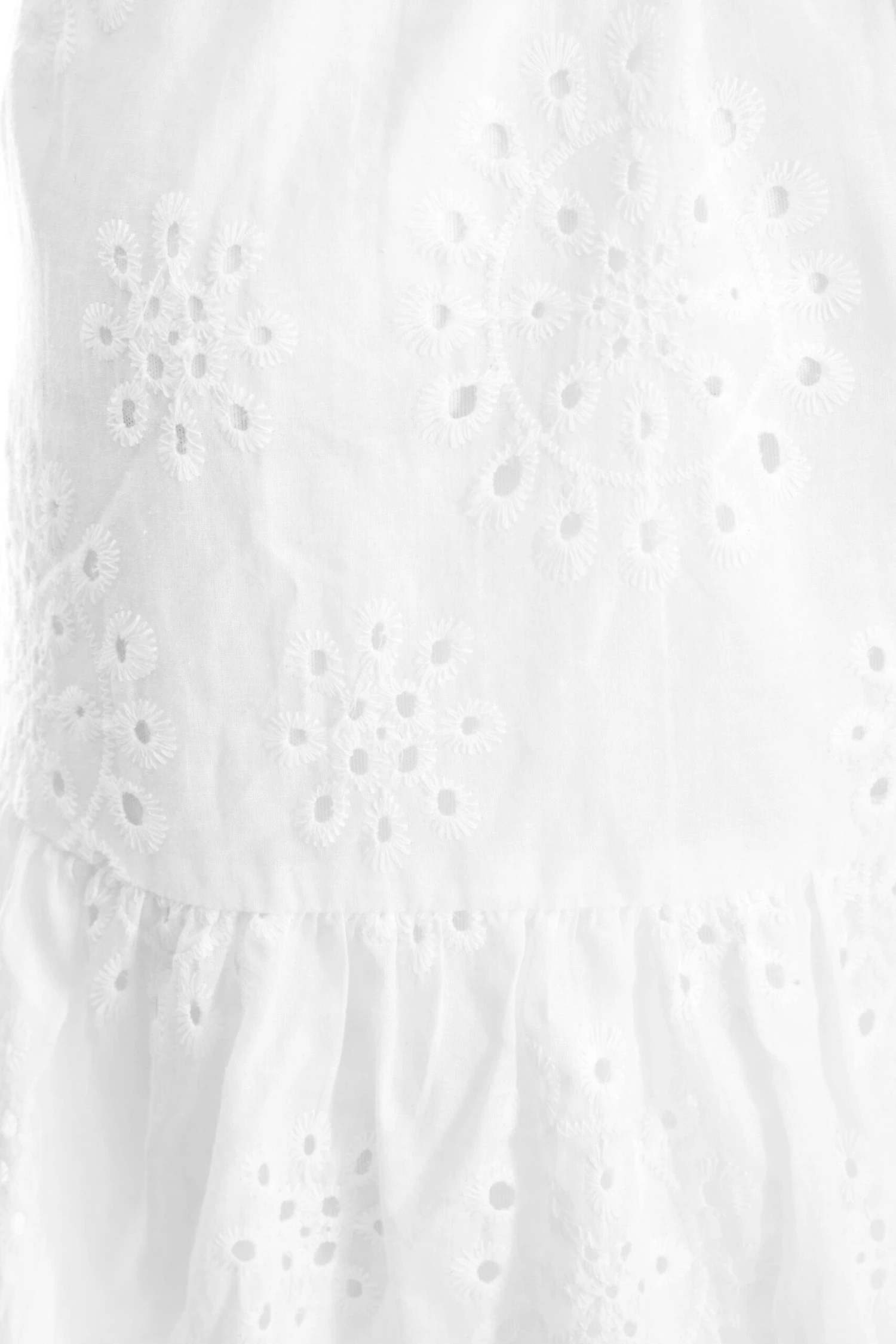 White Embroidered Mini Shirt Dress 8 White Embroidered Mini Shirt Dress - Image 6