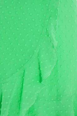 Green Chiffon Polka Dot Skater Dress -Outlet Clothyne Store 00100037557 ZS