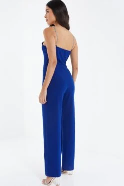 Royal Blue Palazzo Jumpsuit -Outlet Clothyne Store 00100037571 XB